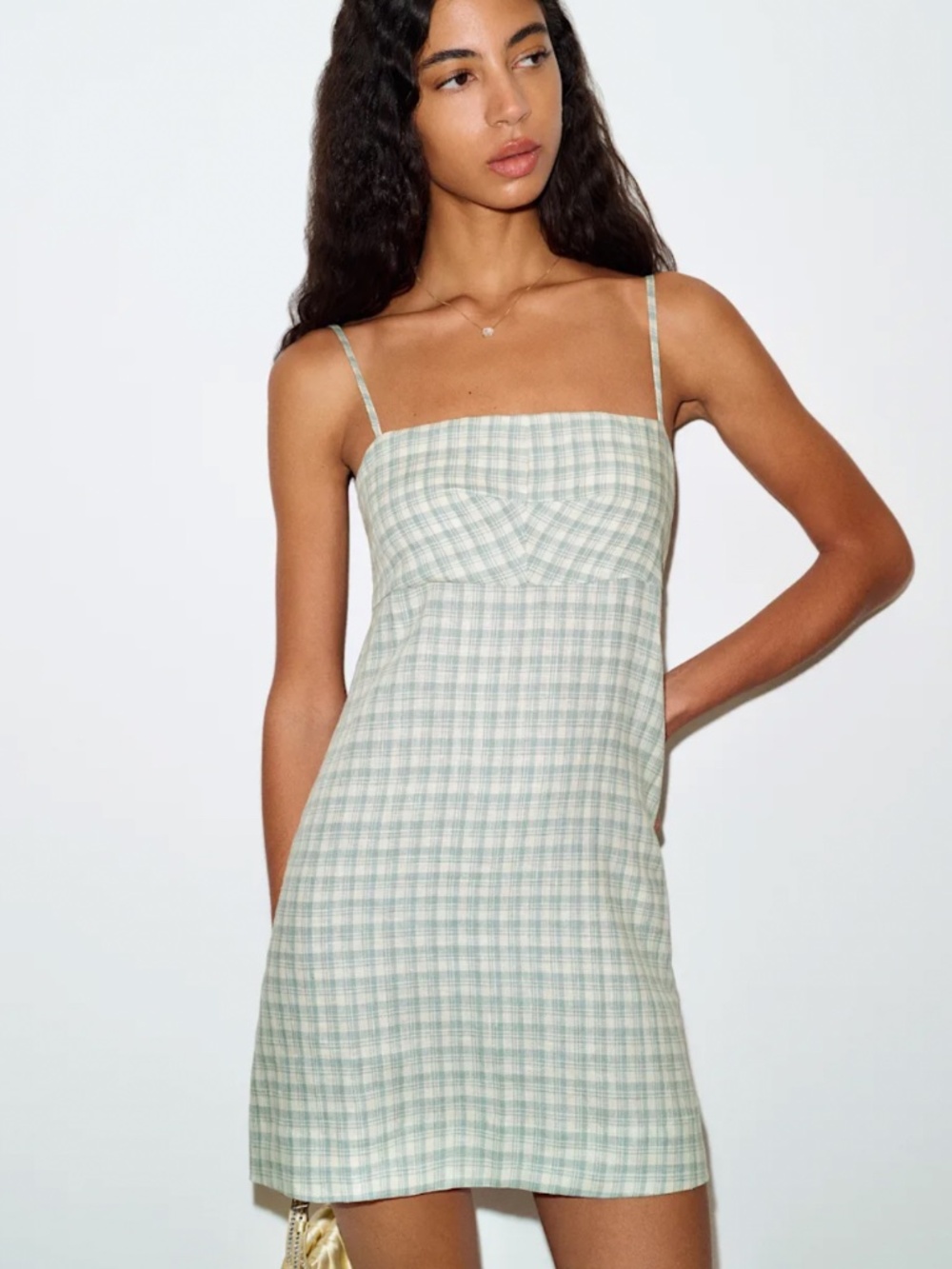 Reformation Demi Linen Dress Blue - Size 0